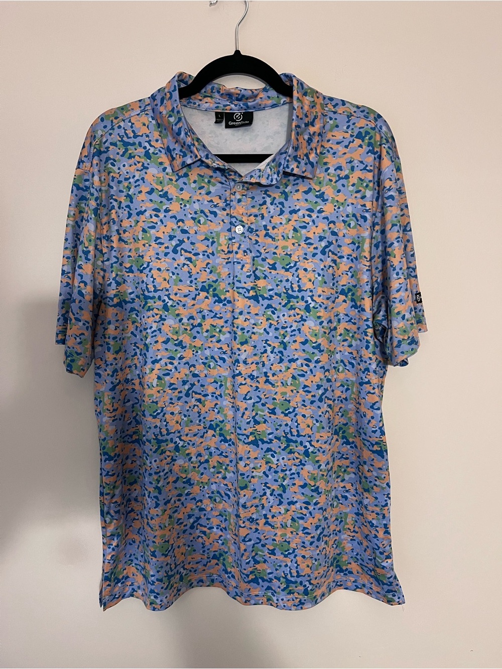 Lavender Blue Multi-Print Performance Polo